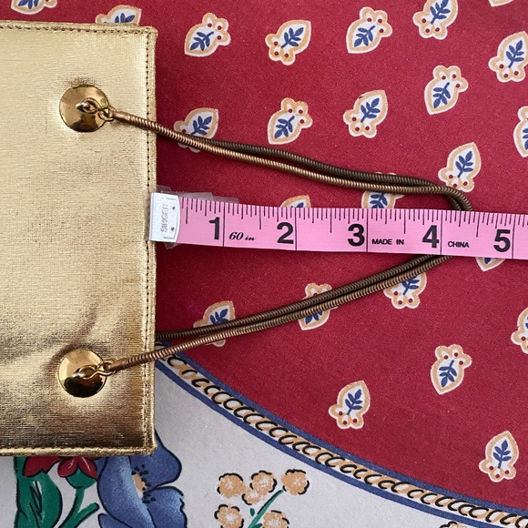 Vintage HL Harry Levine Gold Lamé Evening Handbag & Attached Coin Purse - Picture 12 of 16